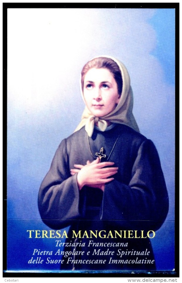 Santino - Teresa Manganiello - Con Preghiera Per La Glorificazione - Santini