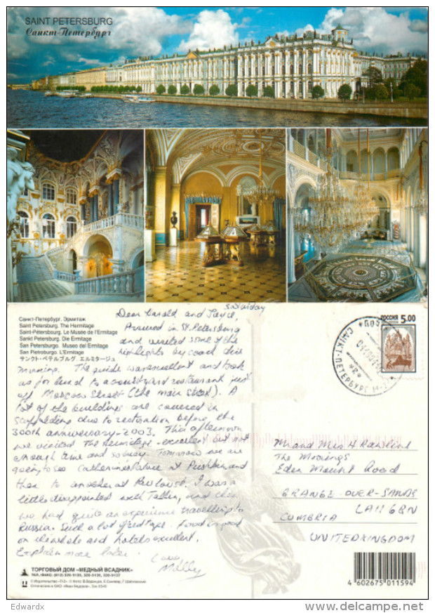 St Petersburg, Russia Postcard Posted 2001 Stamp - Russie