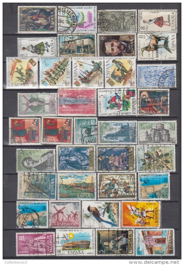 ESPAGNE - lot de +675 timbres obli et *