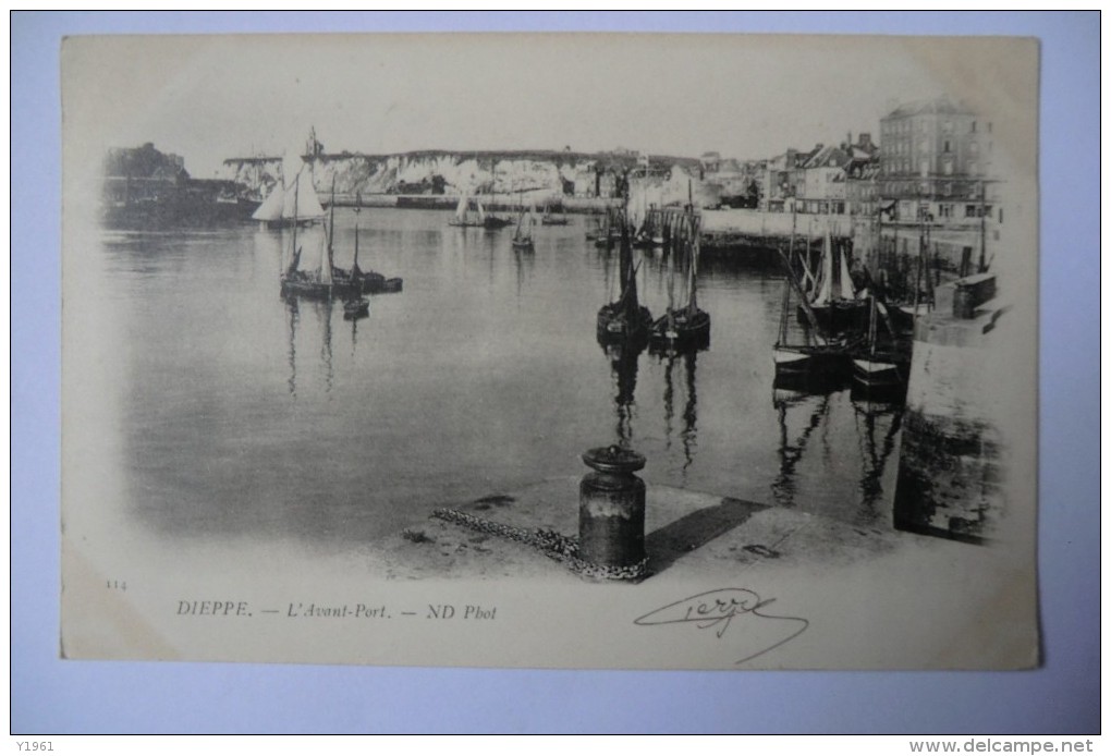 CPA 76 SEINE MARITIME DIEPPE. L Avant Port. 1901. - Dieppe