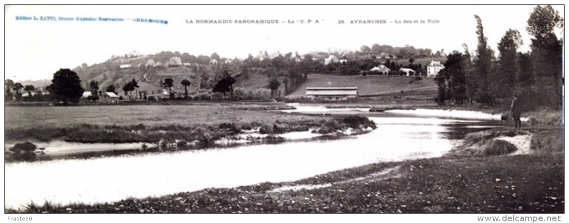 Avranches  (la Normandie Panoramique CPA Dim. 11x27,5) - La  Sèe Et La Ville - Avranches