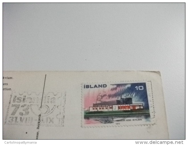STORIA POSTALE FRANCOBOLLO COMMEMORATIVO ISLAND ISLANDA ERUZIONE 1970 HEKLA - Islanda