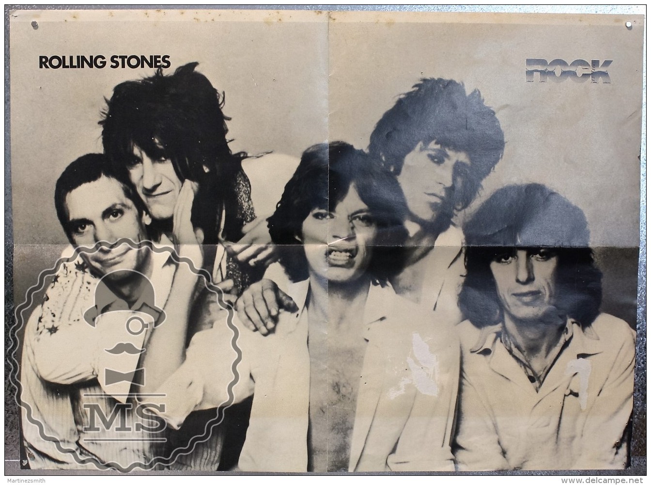 Vintage Rock Collectible Poster - Rolling Stones Tour 1982 - Plakate & Poster