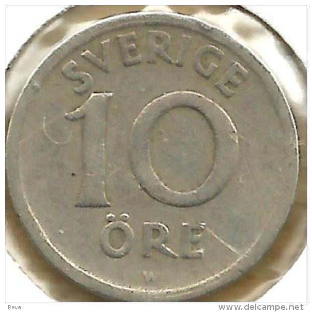SWEDEN 10 ORE INSCRIPTIONS FRONT CROWN GV MONOGRAM BACK 1924 KM? READ DESCRIPTION CAREFULLY !!! - Suecia