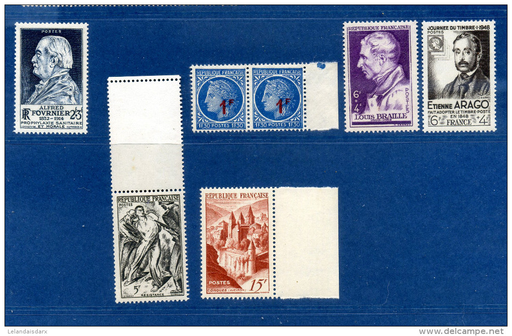 Neufs - Etat : **  France  16 Timbres  YT 755,756,758,760,762,789,790,791,792,793,794     P 1017 - Nuevos