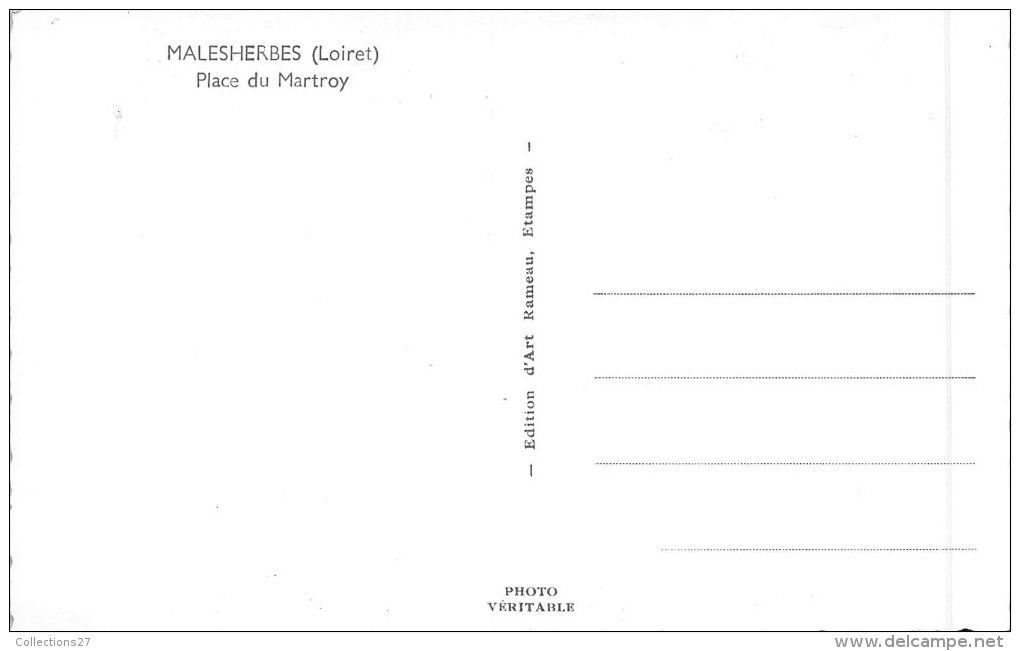 45-MALESHERBES- PLACE DU MARTROY - Malesherbes