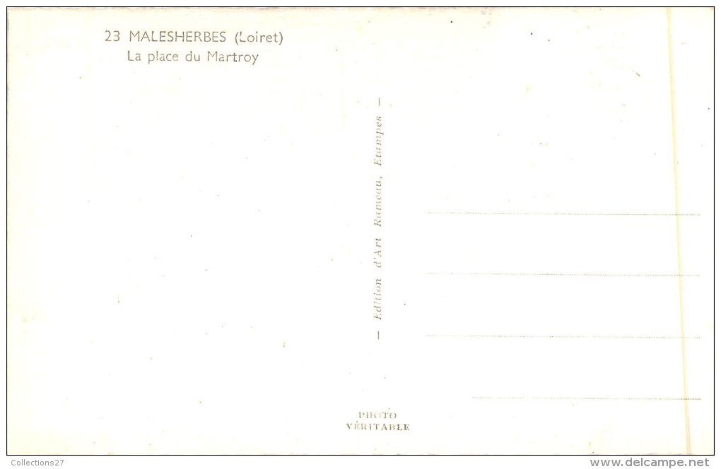 45-MALESHERBES- PLACE DU MARTROY - Malesherbes