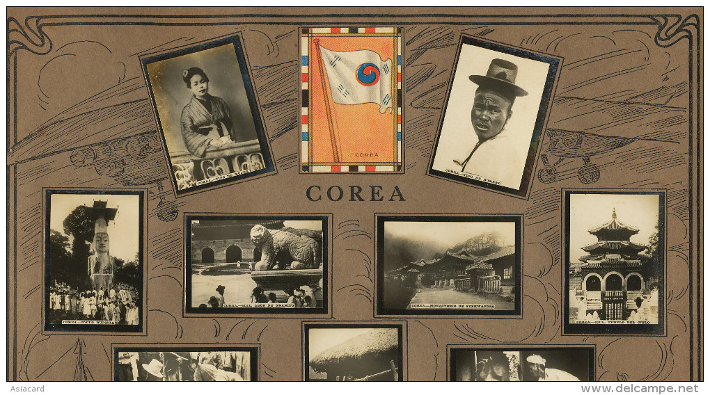 Set Of 13 Pictures Korea Advert Tabacalera Cubana Cuba Flag Seoul Hat Market Baker Blacksmith Sentence To Death - Corée Du Sud