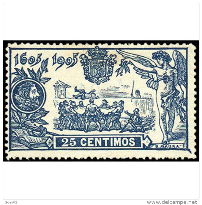 ES260STV-LFT*260STSCEspaña.Spain. Espagne.CERVANTES.CENTENARIO DE EL QUIJOTE .1905(Ed 260**)  Con  Charnela - Sin Clasificación