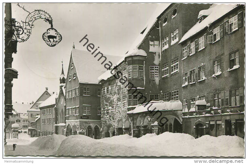 Isny Beim Rathaus - Foto-AK - Verlag Gebr. Metz Tübingen Gel. 1961 - Isny
