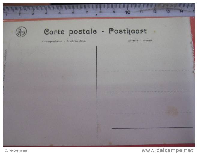 5 postkaarten LANKLAAR   hotel de la poste,  villa Marie Meulemans-Robijns,