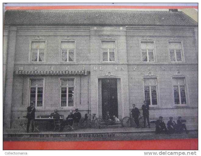 5 postkaarten LANKLAAR   hotel de la poste,  villa Marie Meulemans-Robijns,