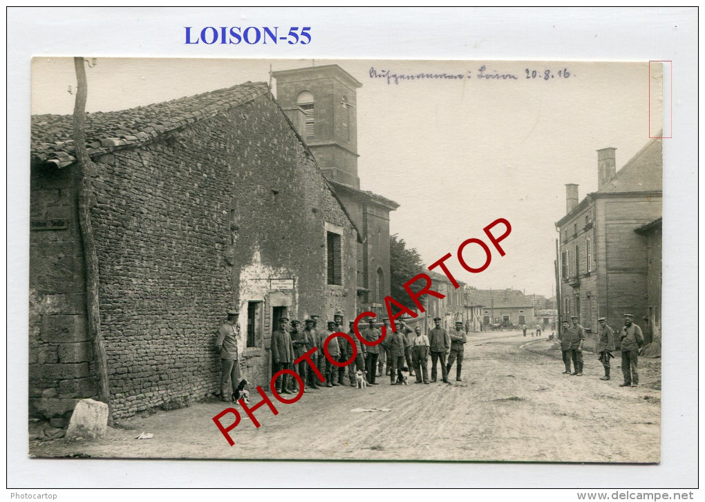 LOISON-CARTE PHOTO Allemande-Guerre 14-18-1 WK-FRANCE-55- - Sonstige & Ohne Zuordnung