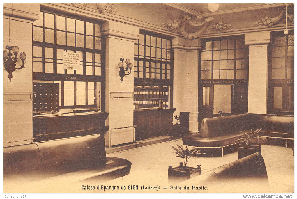 45-GIEN-CAISSE D'EPARGNE , SALLE DU PUBLIQUE - Gien