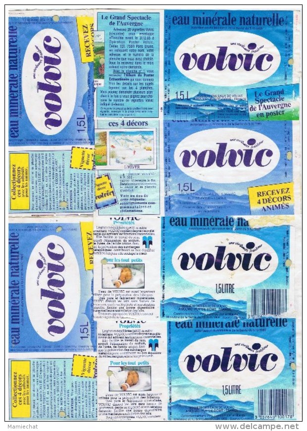 ETIQUETTES-EAU VOLVIC-DIVERS-2 SCANS- - Sonstige & Ohne Zuordnung