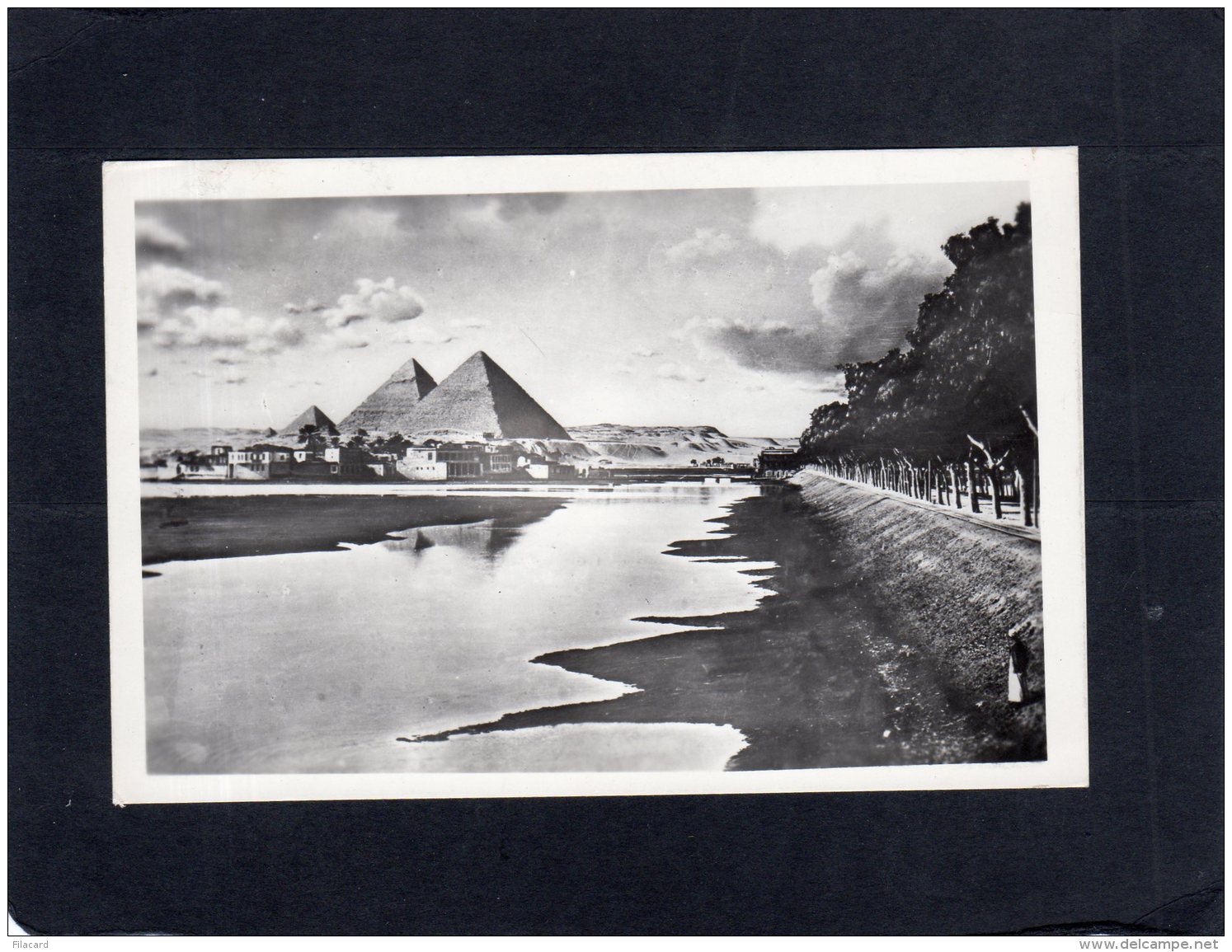 63671    Egitto,  The  Pyramids And  Mena Village,  During  Nile Flood,  VG - Pyramids