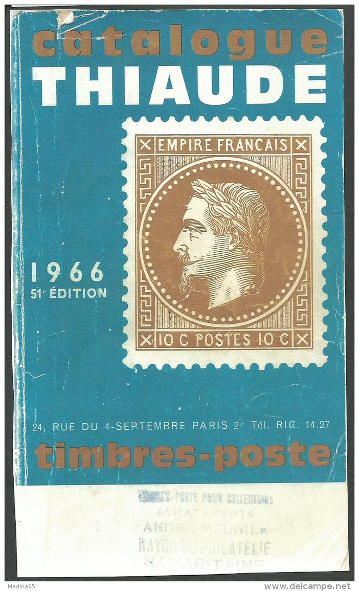 FRANCE: Catalogue THIAUDE. 1966, B - Frankrijk