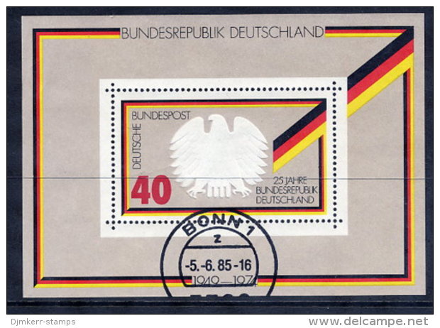 BRD 1974 25th Anniversary Of Federal Republic Block Used.  Michel Block 10 - Sonstige & Ohne Zuordnung