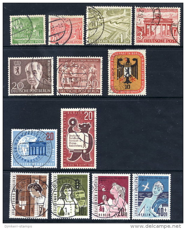 BERLIN 1949-60 Small Used Range.  Cat. €16 - Other & Unclassified
