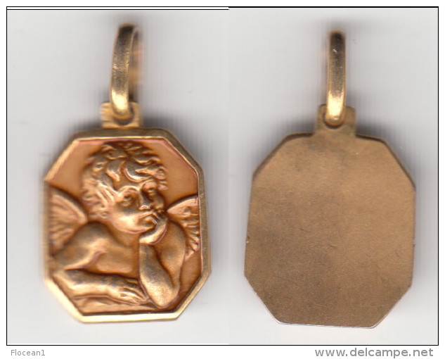 **** MEDAILLE PENDENTIF - ANGE - PLAQUE OR **** EN ACHAT IMMEDIAT !!! - Pendentifs