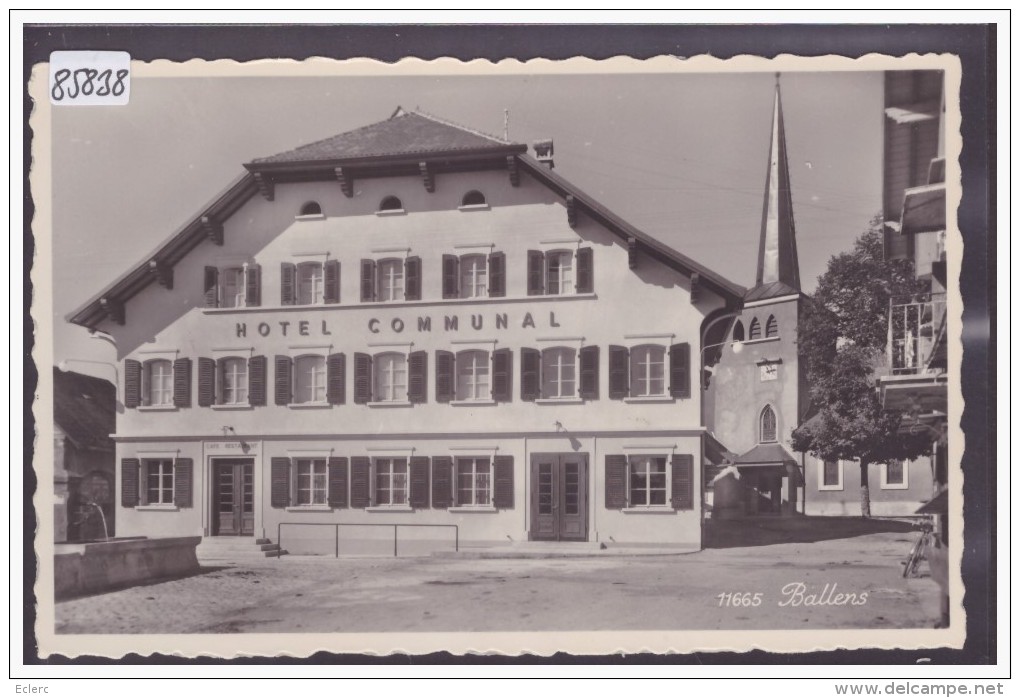 DISTRICT D´AUBONNE /// BALLENS - HOTEL COMMUNAL - CARTE NON CIRCULEE - TB - Ballens