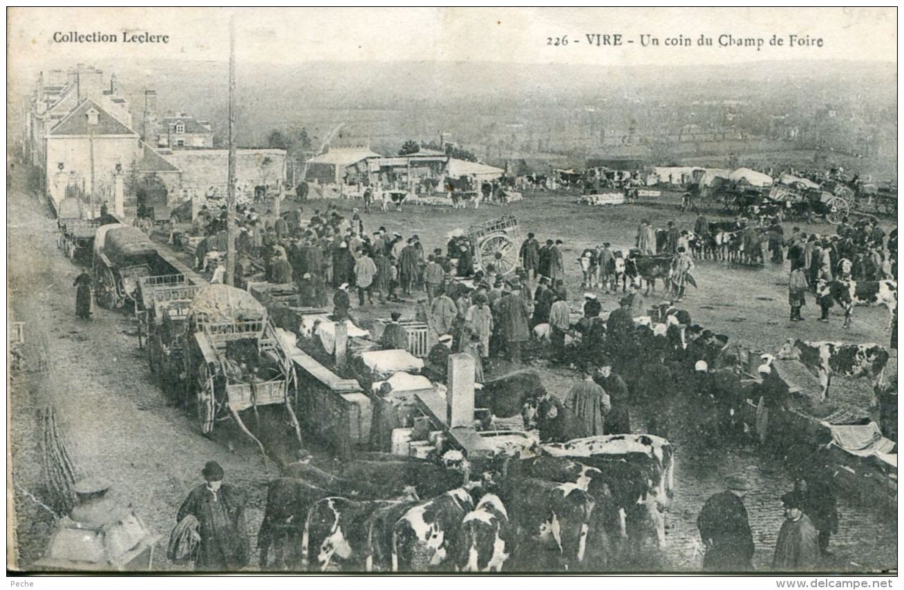 N°63 F -cpa Vire -un Coin Du Champ De Foire- - Fairs