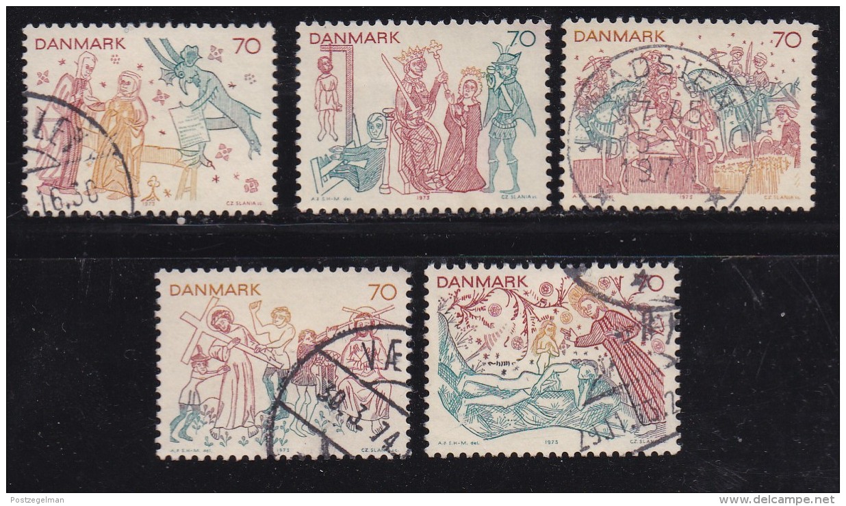 DENMARK, 1973, Used Stamp(s), Paintings, MI 550-554, #10113 Complete - Used Stamps