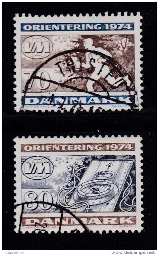 DENMARK, 1974, Used Stamp(s), Orienterung,  MI 573-574, #10117 Complete - Used Stamps
