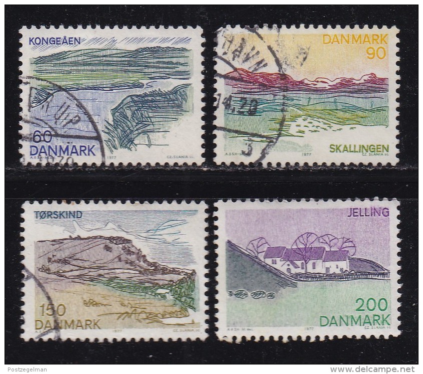 DENMARK, 1977, Used Stamp(s), Tourism South Jutland,  MI 641-644, #10135, Complete - Used Stamps