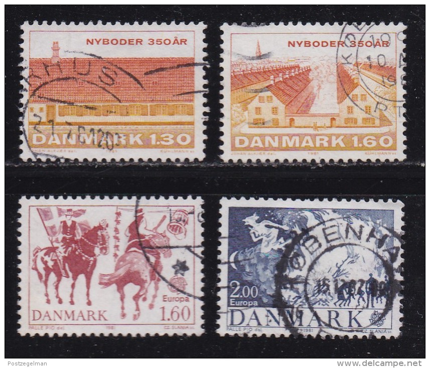 DENMARK, 1981, Used Stamp(s), Kopenhagen &amp; Europa,  MI 728-731, #10155, Complete - Used Stamps