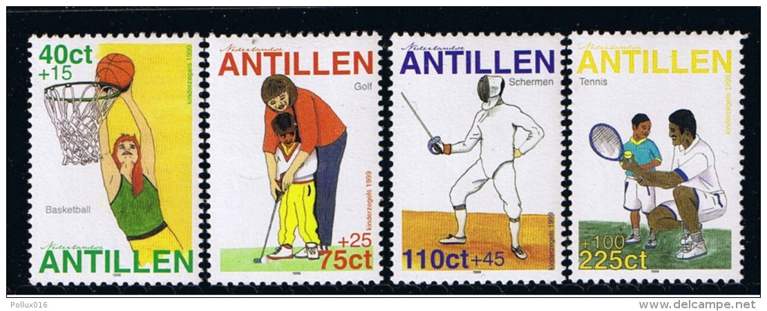 Antillen / Antilles 1999 Sports Basketball Golf Fence Tennis MNH - Curaçao, Antille Olandesi, Aruba