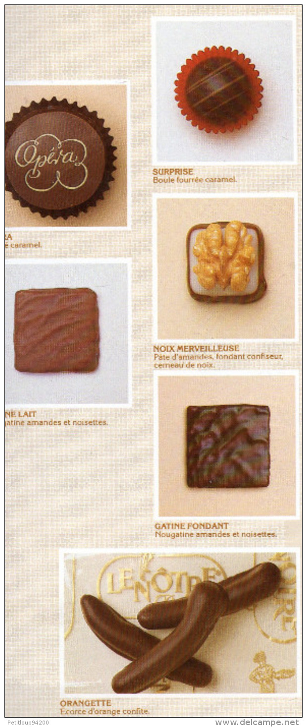 LENOTRE  *Glacier  *Chocolatier-Confiseur - Menus