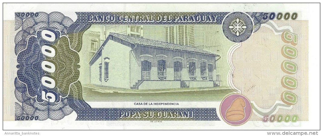 PARAGUAY 50000 GUARANIES 1998 P-218 UNC PICK PLATE SER: B21501345 [ PY833a ] - Paraguay