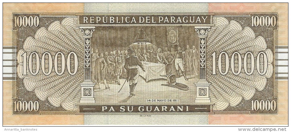 PARAGUAY 10000 GUARANIES 2004 P-224a UNC PICK PLATE SER: C00905503 [ PY842a ] - Paraguay