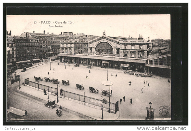 CPA Paris, Gare De L'ést, La Gare - Métro Parisien, Gares