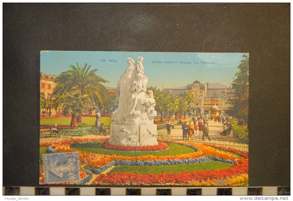 CP, 06, NICE, Jardins Albert Ier , Groupe La Pastorale, Colorisée - Parques, Jardines