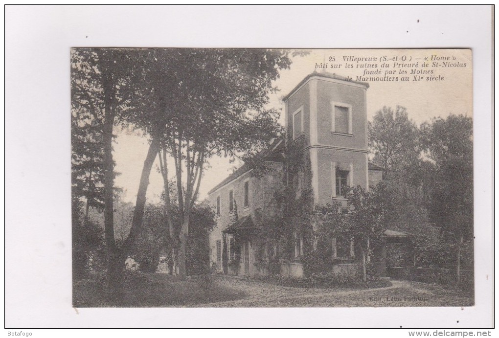 CPA DPT 78 VILLEPREUX, HOME BATI SUR LES RUINES DU PRIEURE DE ST NICOLAS En 1918!! - Villepreux