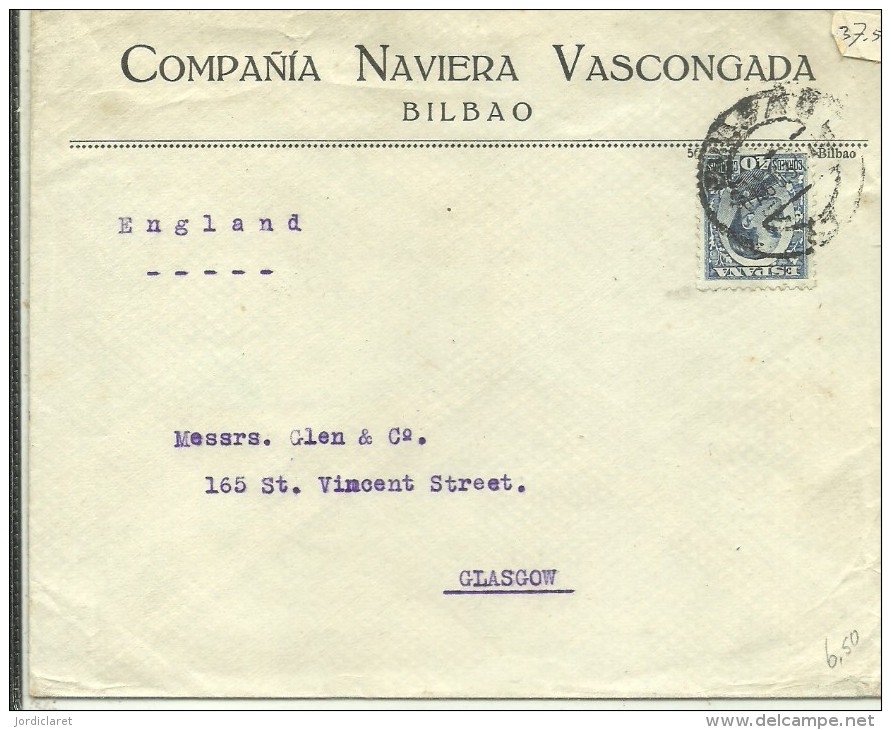 CARTA  COMERCIAL   BILBAO - Cartas & Documentos