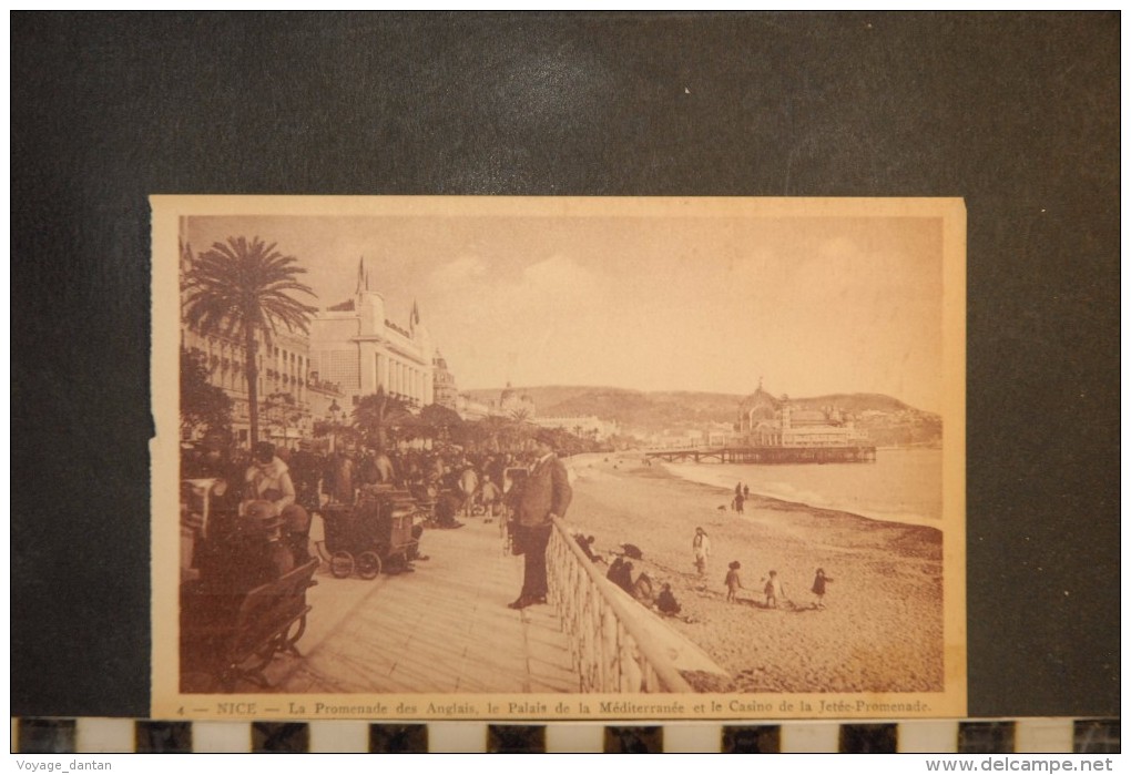 CP, 06, NICE, Promenades Des Anglais,  Le Palais De La Méditerranée Et Le Casino De La Jetée -promenade, Animée - Life In The Old Town (Vieux Nice)