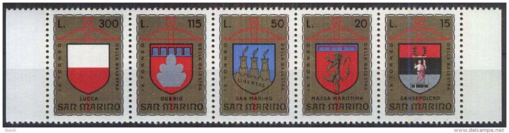 SAN MARINO 1974 Mi-Nr. 1070/74 ** MNH - Ungebraucht