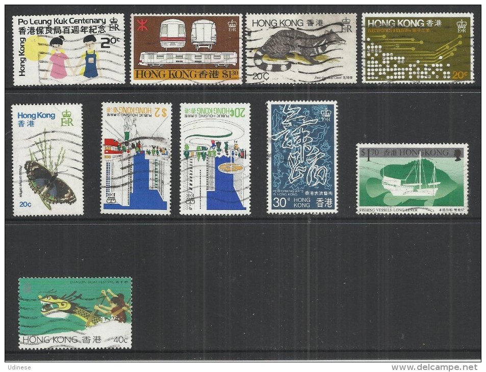 TEN AT A TIME - HONG KONG  - LOT OF 10 DIFFERENT 4 - USED OBLITEE GESTEMPELT USADO - Colecciones & Series
