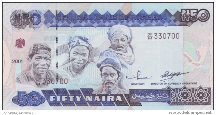 NIGERIA 50 NAIRA 2001 P-27d UNC SIGN. 14 [ NG225e ] - Nigeria