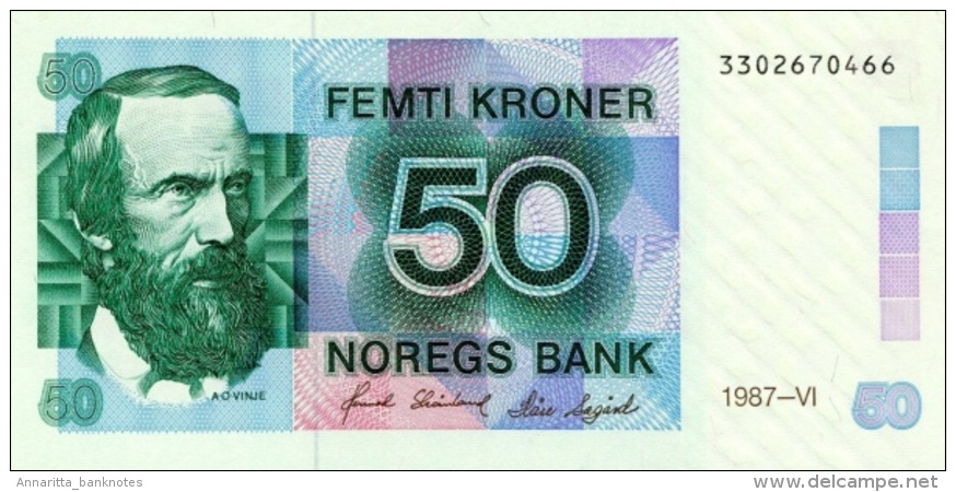 Norway 50 Kroner 1987, UNC (P-42d, ) - Norway