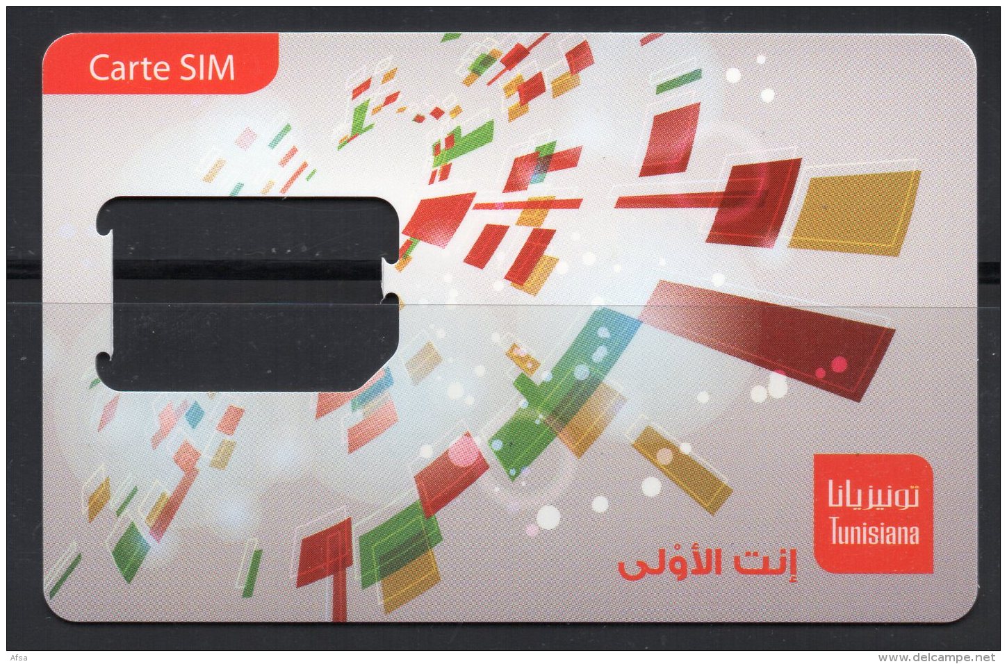 Carte Sim  TUNISIANA   (Sans Puce) - Tunisie