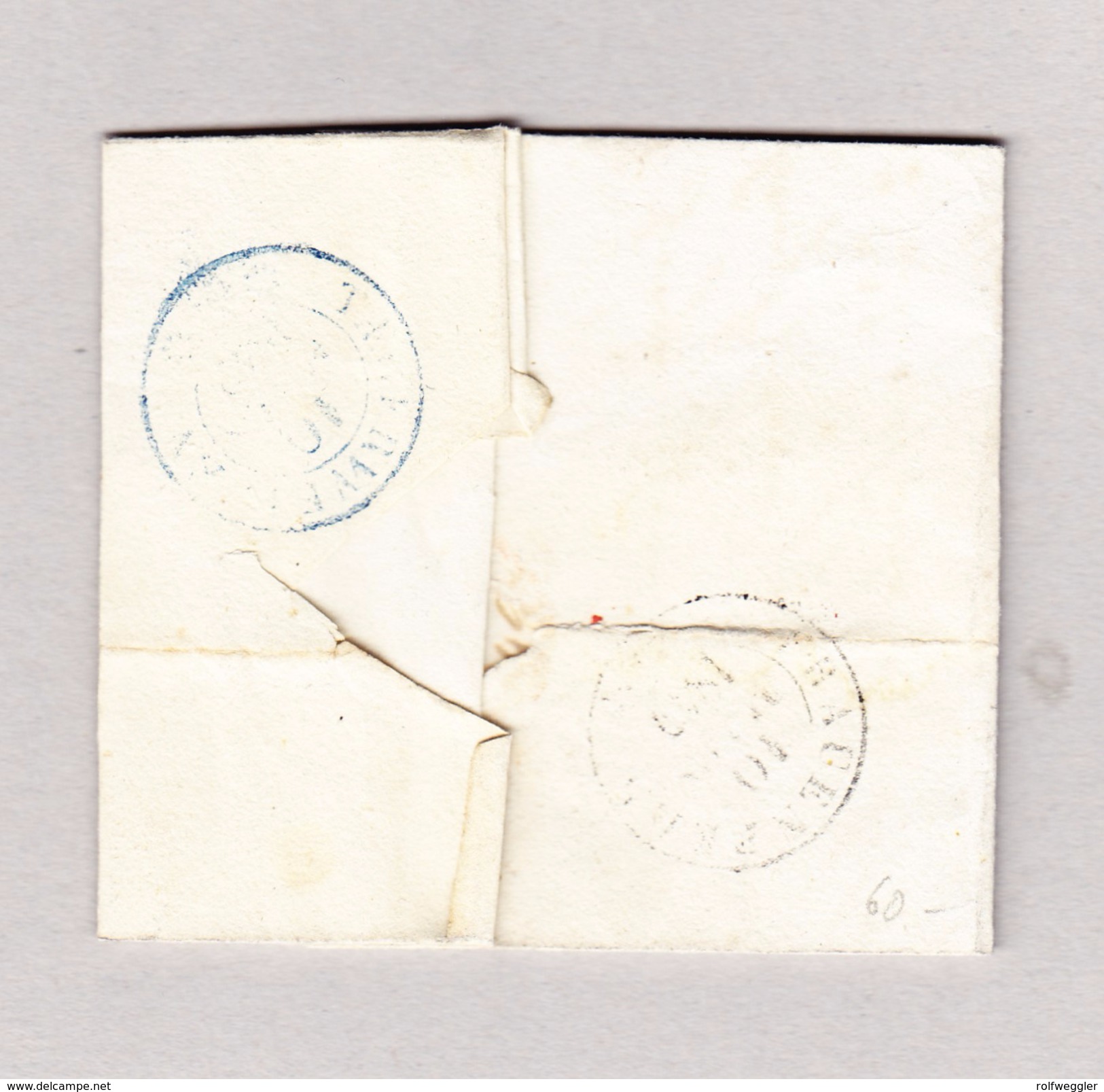 Heimat Schweiz BOTTIGHOFEN Balkenstempel 10.3.1849 Brief Ohne Marke - 1843-1852 Timbres Cantonaux Et  Fédéraux
