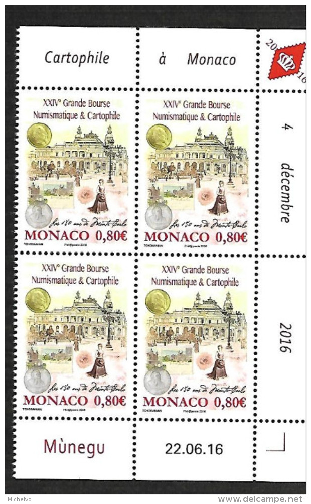 Monaco 2016 - Yv N° 3054 ** - Grande Bourse - Unused Stamps