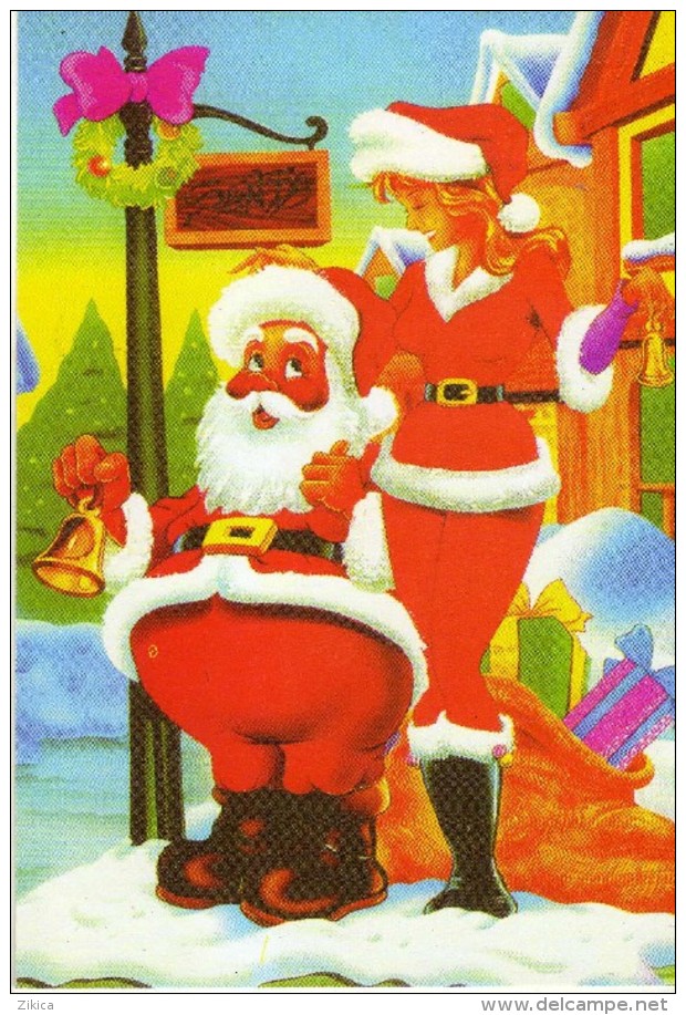 Holidays & Celebrations > Christmas> Santa Claus.Macedonian Postcard - Santa Claus