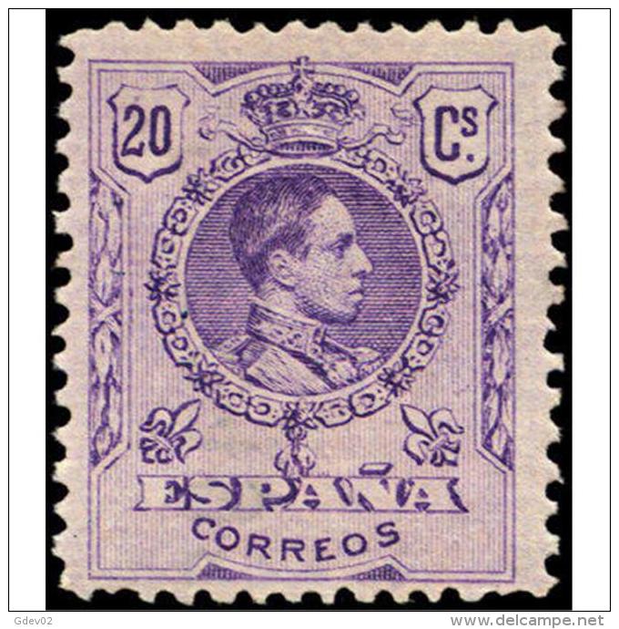 ES273STV-LFT***273S.España.Spain. Espagne.REY ALFONSO Xlll.MEDALLON .1909/22.(Ed 273**)  Sin  Charnela - Nuevos