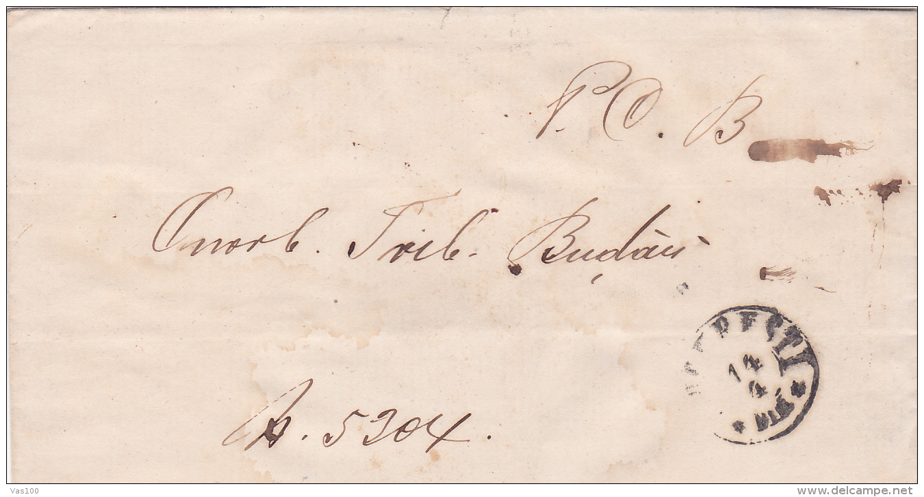 #T107    Romania/Moldova &amp; Principality -  Official Letter Circulated From  BUCURESTI TO BUZAU. - ...-1858 Préphilatélie