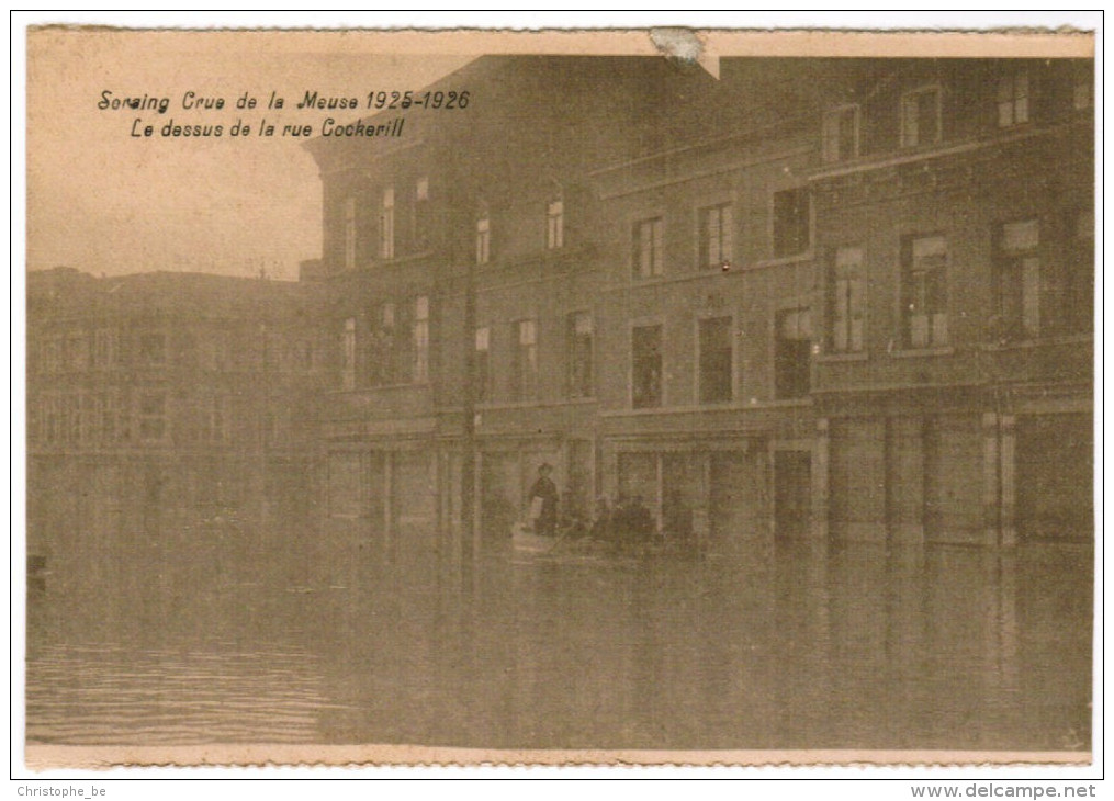 Seraing, Inondations 1925-1926, Creu De La Meuse, Le Dessus De La Rue Cockerill (pk21367) - Seraing